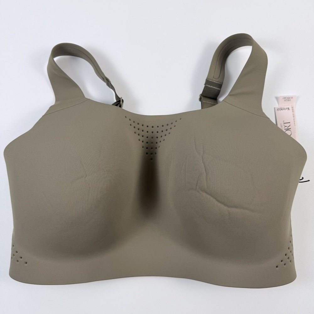 Victoria's Secret VSX Featherweight Max High Impact Sports Bra Taupe Gray 36DDD